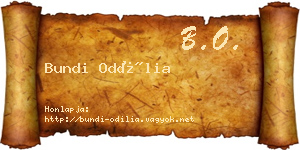 Bundi Odília névjegykártya